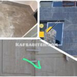 عکس نمونه کار پاک کردن لکه سیمان،اسید،چسب از روی سنگ مشکی و سفید ساختمان(راهکار ۱۰۰ درصد)